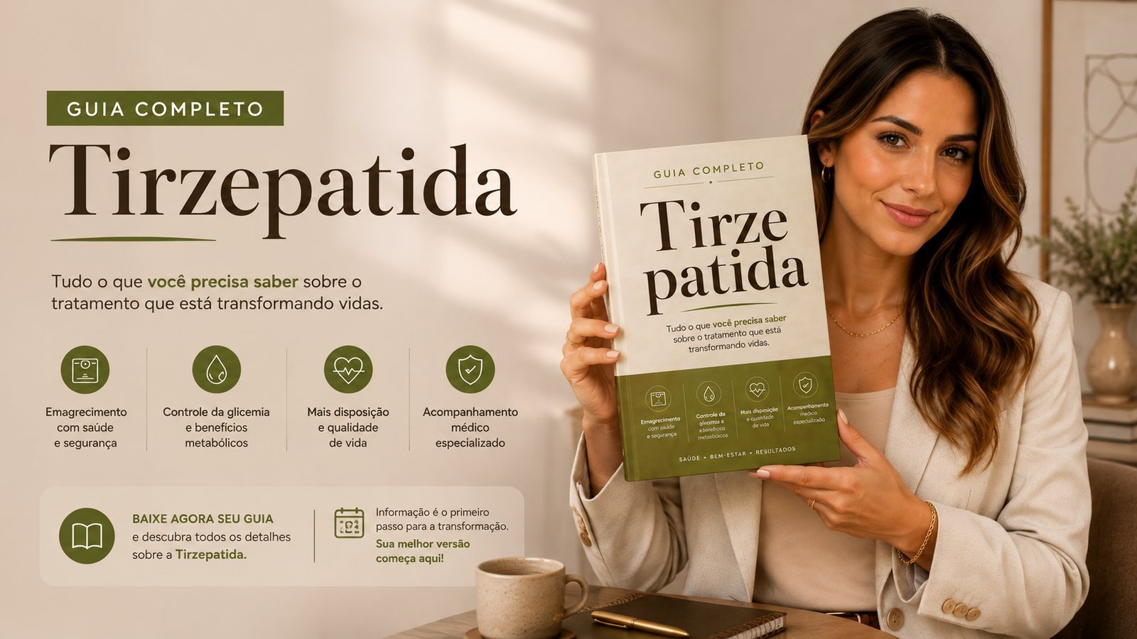 Guia Completo Tirzepatida em formato digital, para ler no celular, tablet ou computador